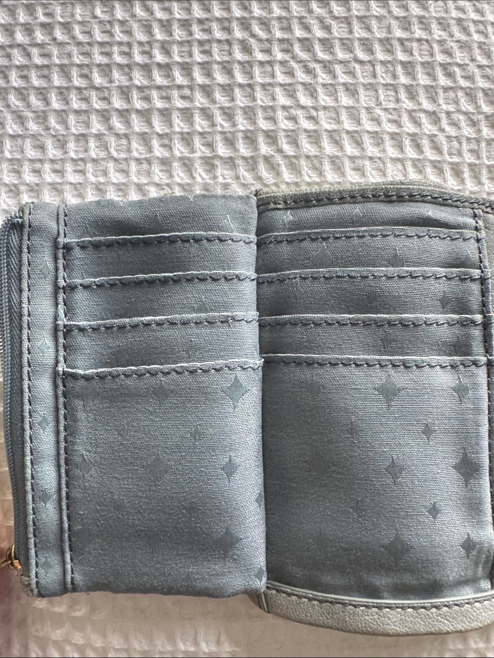Fossil Emory Blue Leather Wallet Organizer Zip Long Live Vintage 1954 - Picture 6 of 11